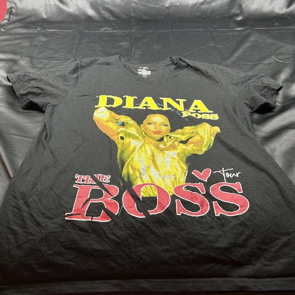 Diana Ross The Boss Thank U Tour 2022 Hollywood Bowl T-Shirt Black Large
